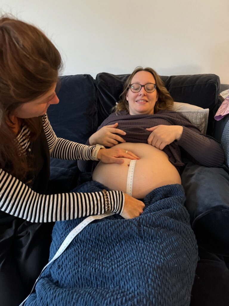 antenatal care at home with independent midwife Virginia rowan in Hastings, east Sussex