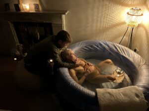 Home birth with continuity of care midwife providing personalized support