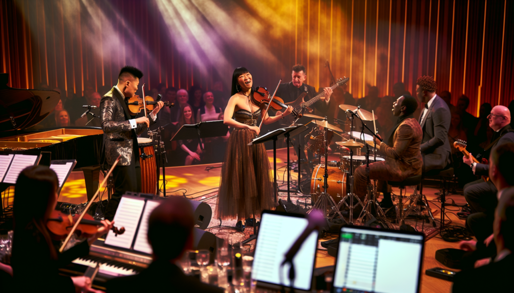 Live music performance at an awards event